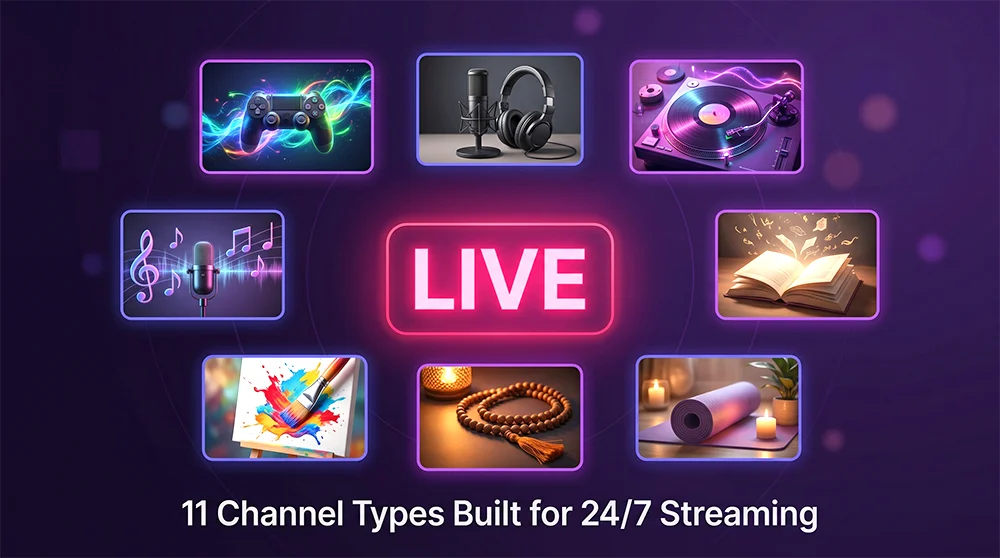 Who Is Loop Stream For? 11 Types of YouTube Channels That Grow With 24/7 Live Streaming
